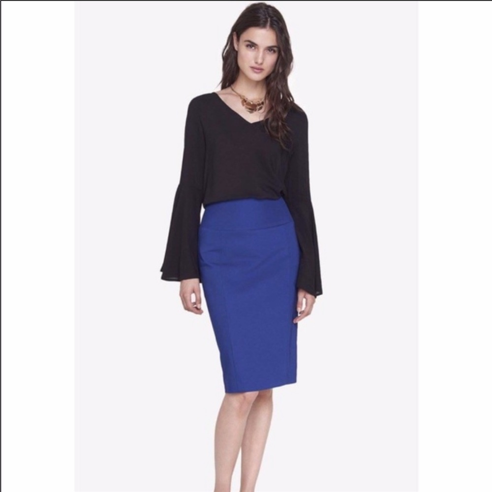Express High Rise cobalt blue pencil skirt